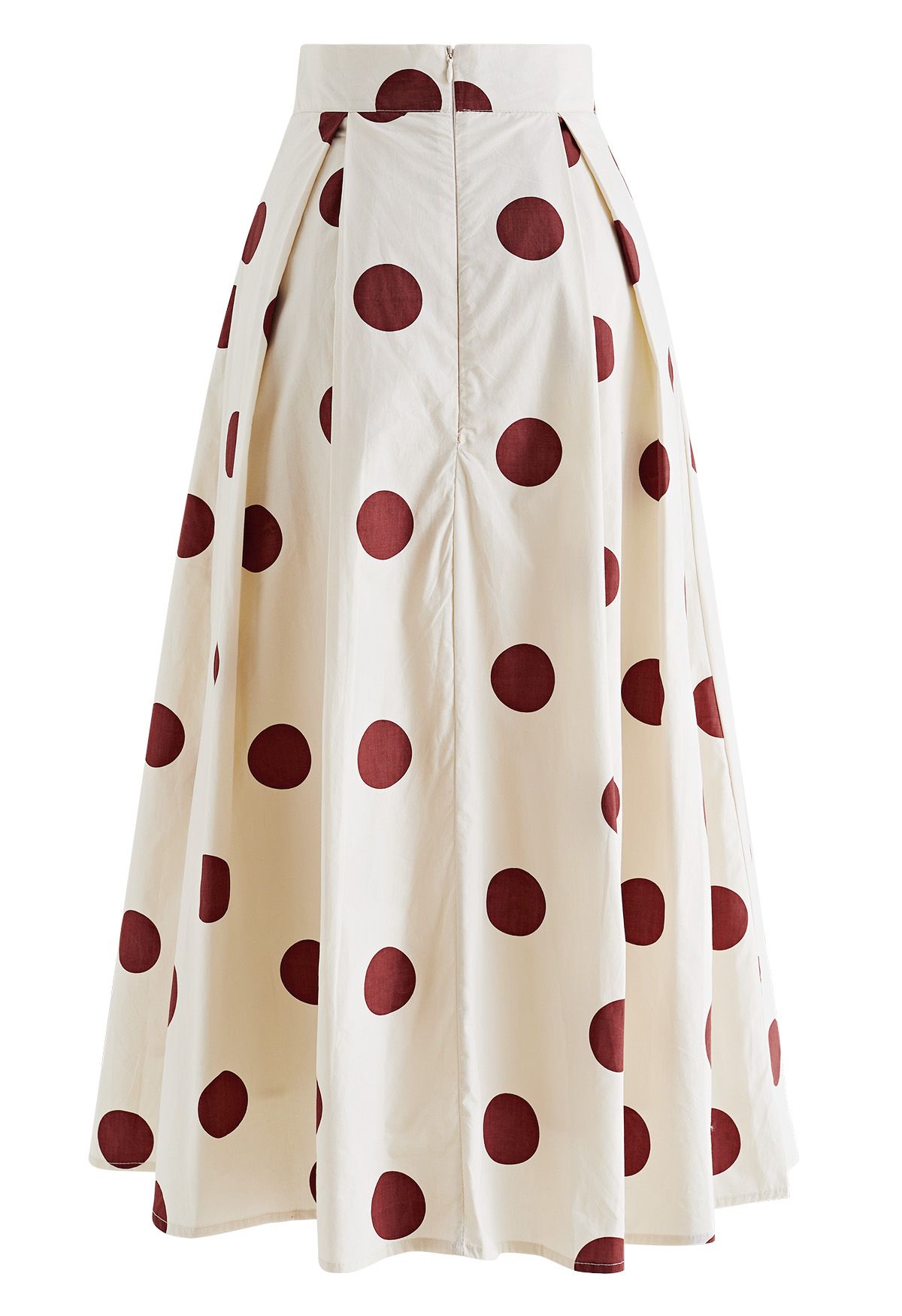 Polka Dot Pleated A-Line Skirt - Retro, Indie and Unique Fashion