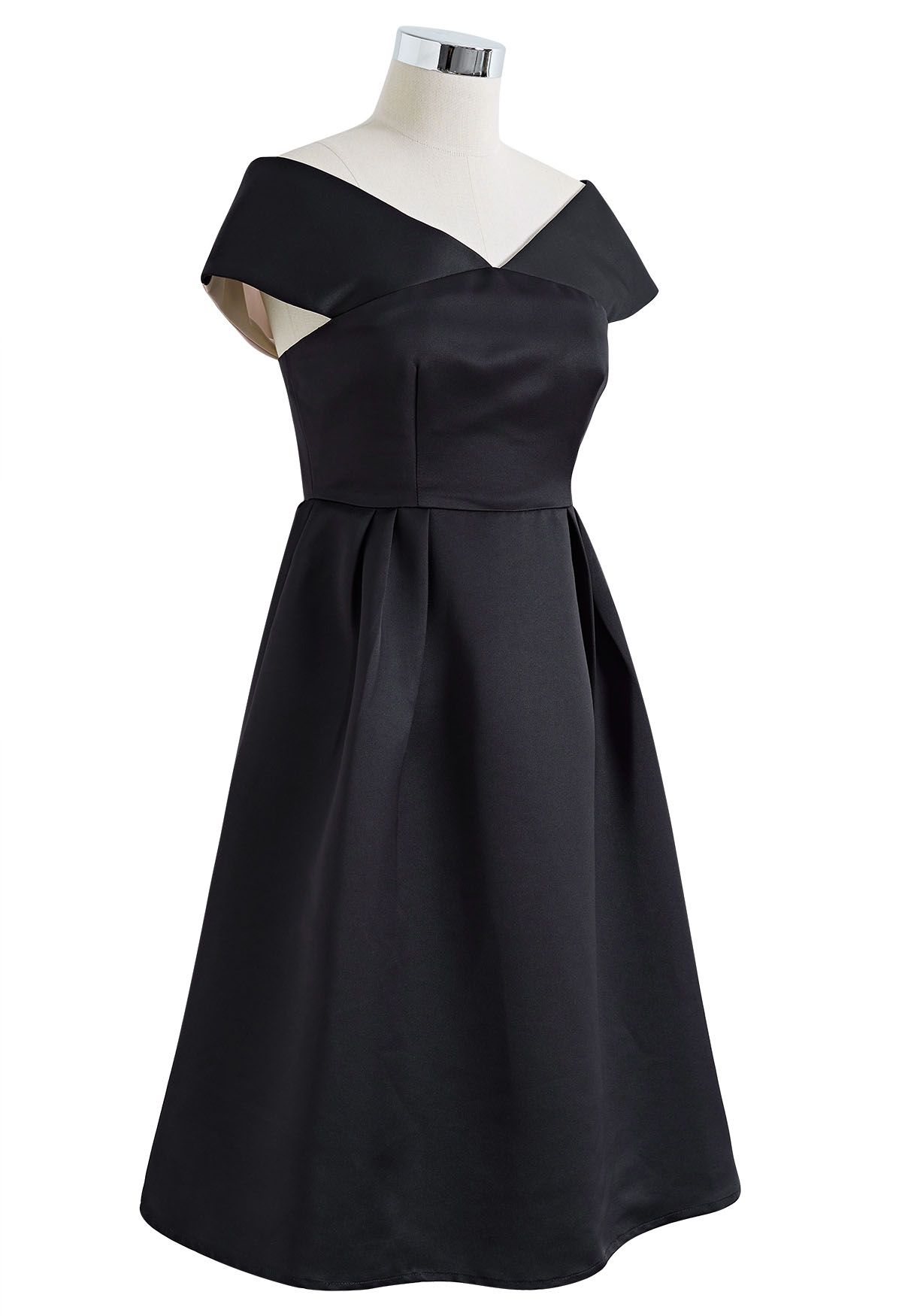 Glamorous Contrast Bowknot Back Midi Dress