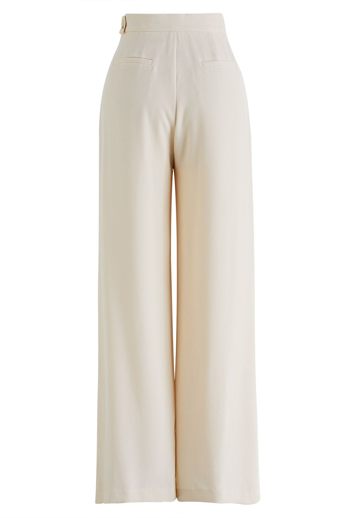 Side Pockets Straight-Leg Pants in Ivory - Retro, Indie and Unique Fashion