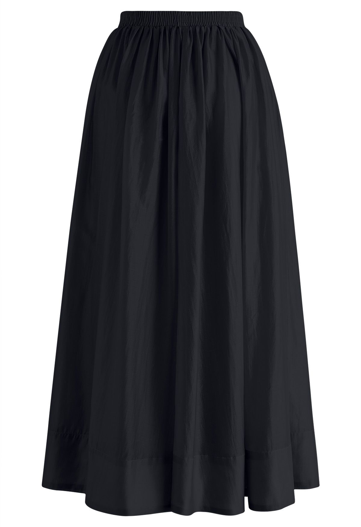 Breathable Soft A-Line Maxi Skirt in Black - Retro, Indie and Unique ...