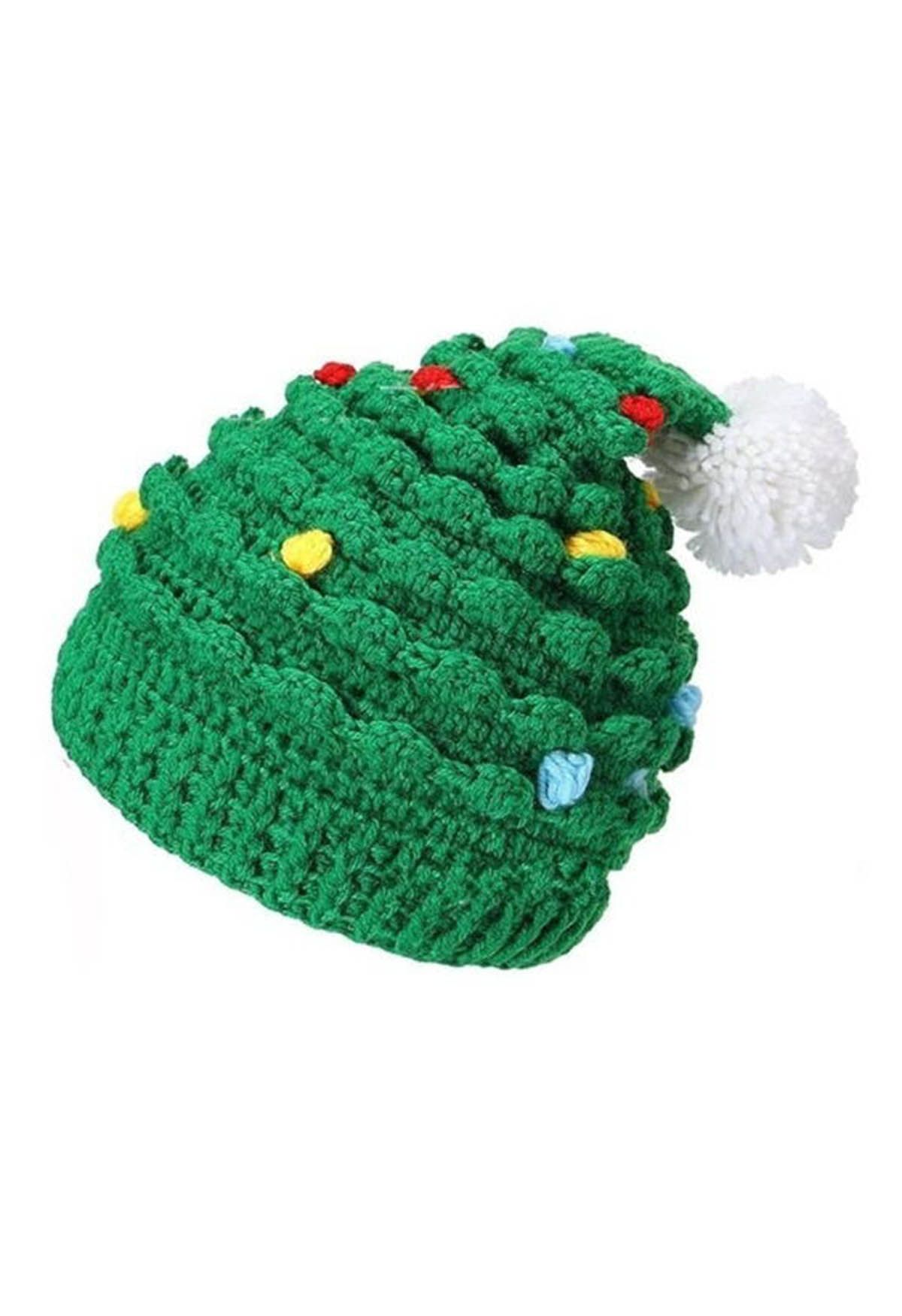 Colorful Pom-Pom Beanie Hat