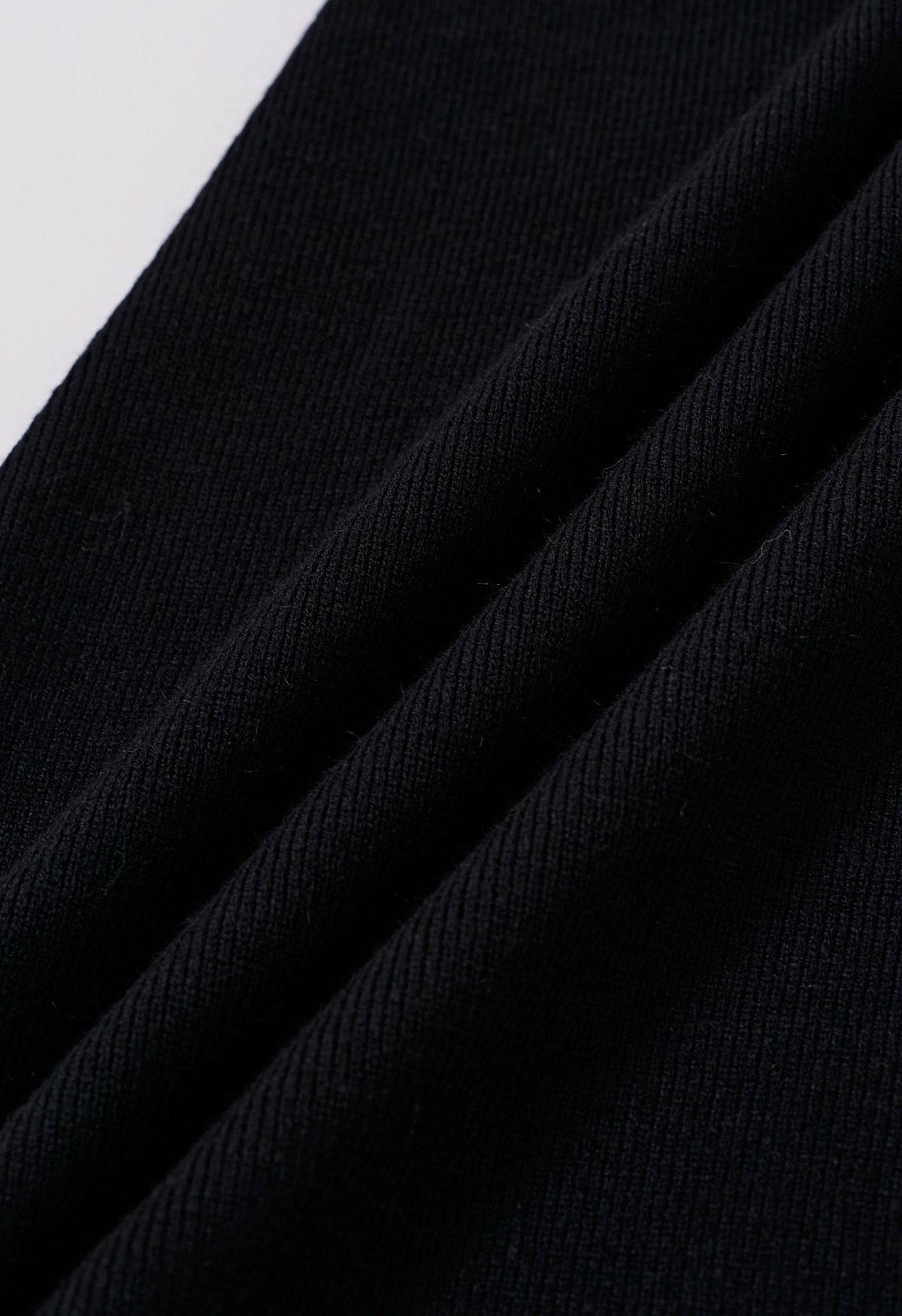 Contrast Edge Polo Knit Dress in Black - Retro, Indie and Unique Fashion