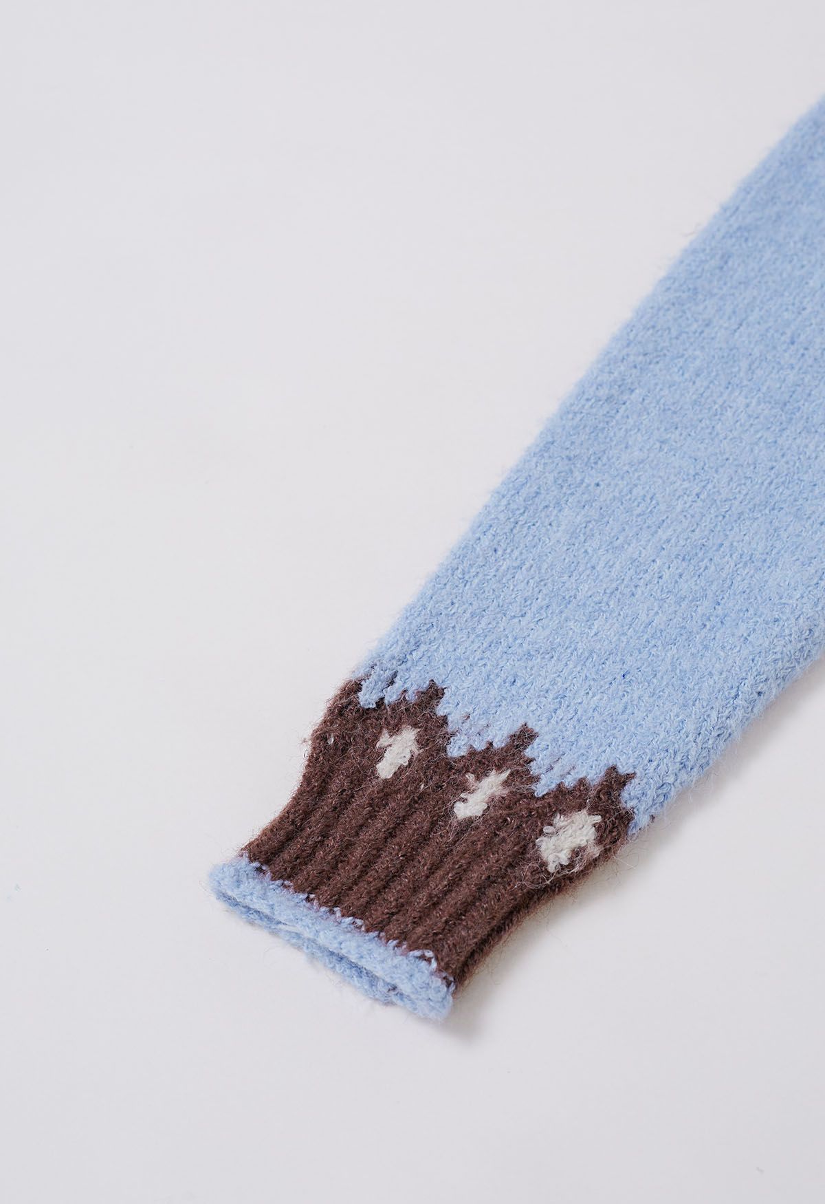 Vintage Blue Fair Isle Knit Sweater