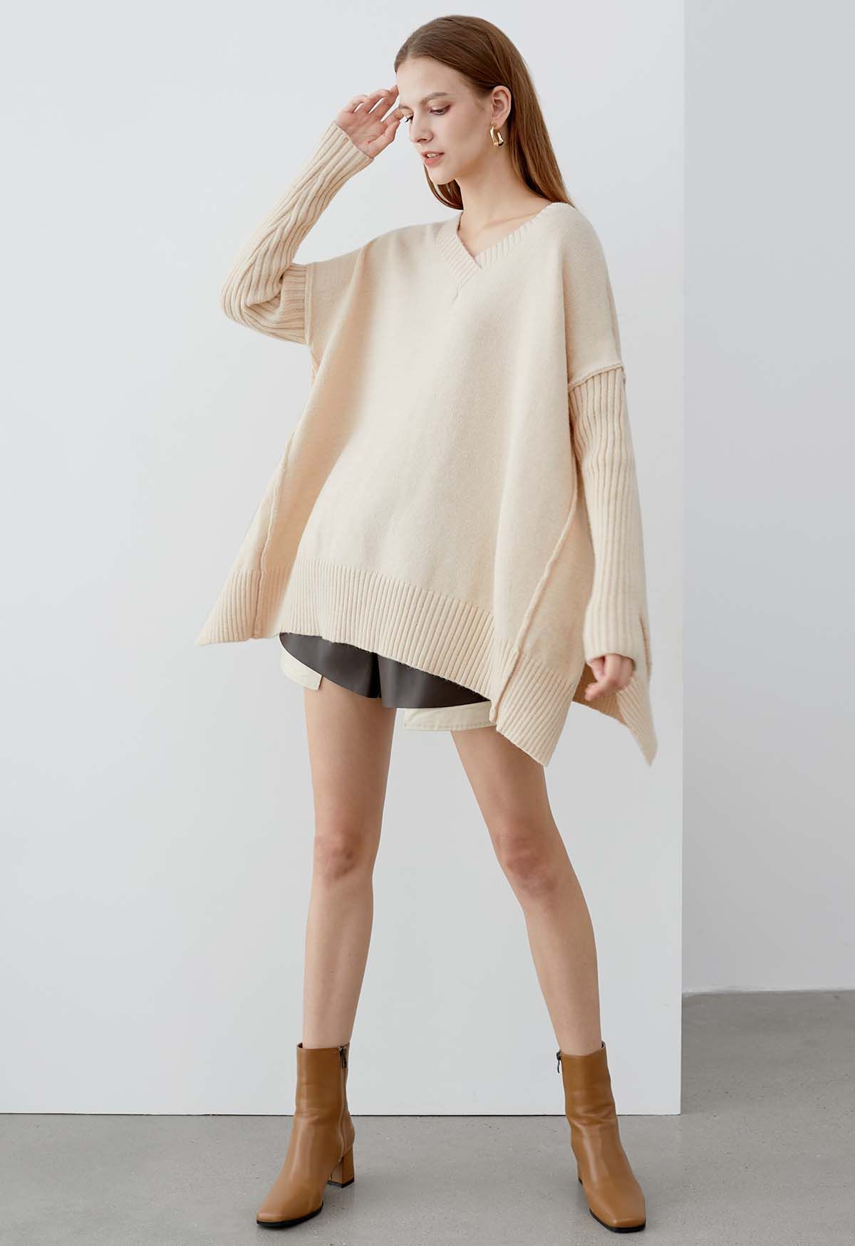 Cream on sale slouchy sweater