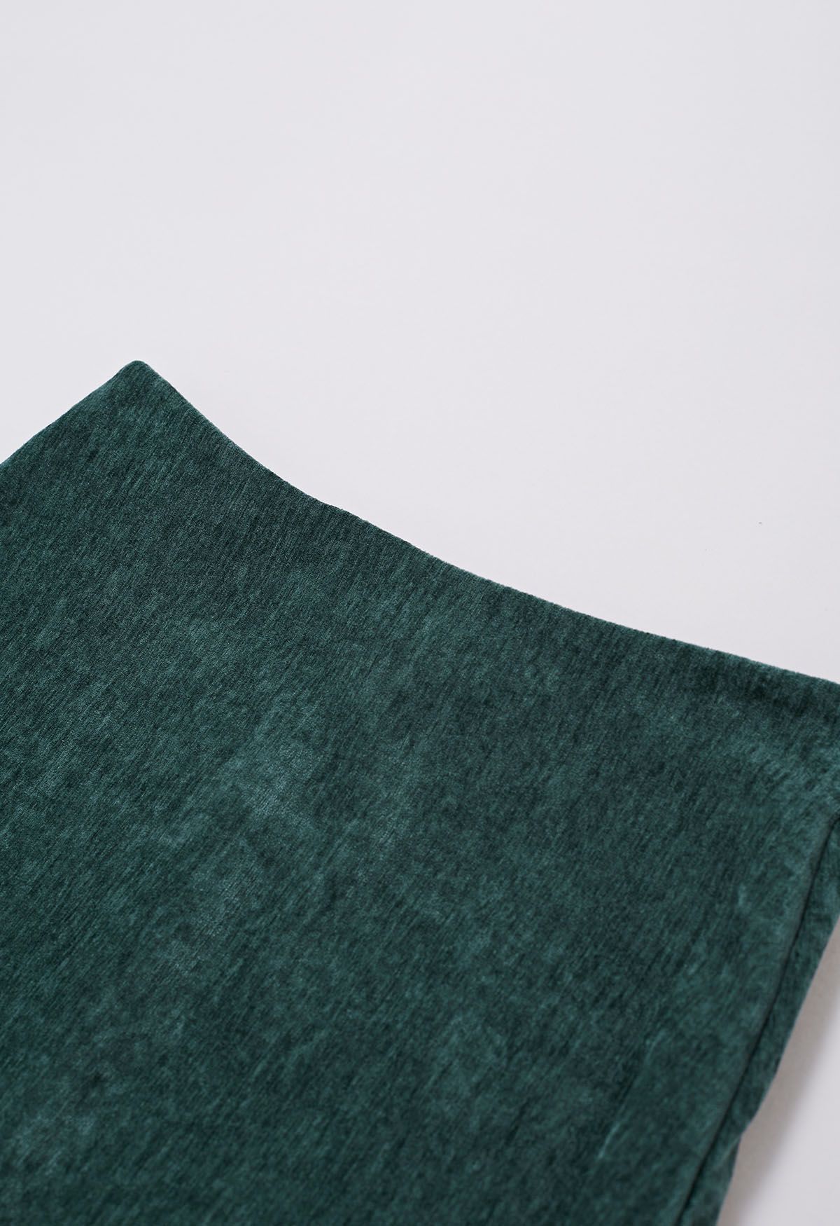 Midnight Glamour Velvet Maxi Skirt in Green