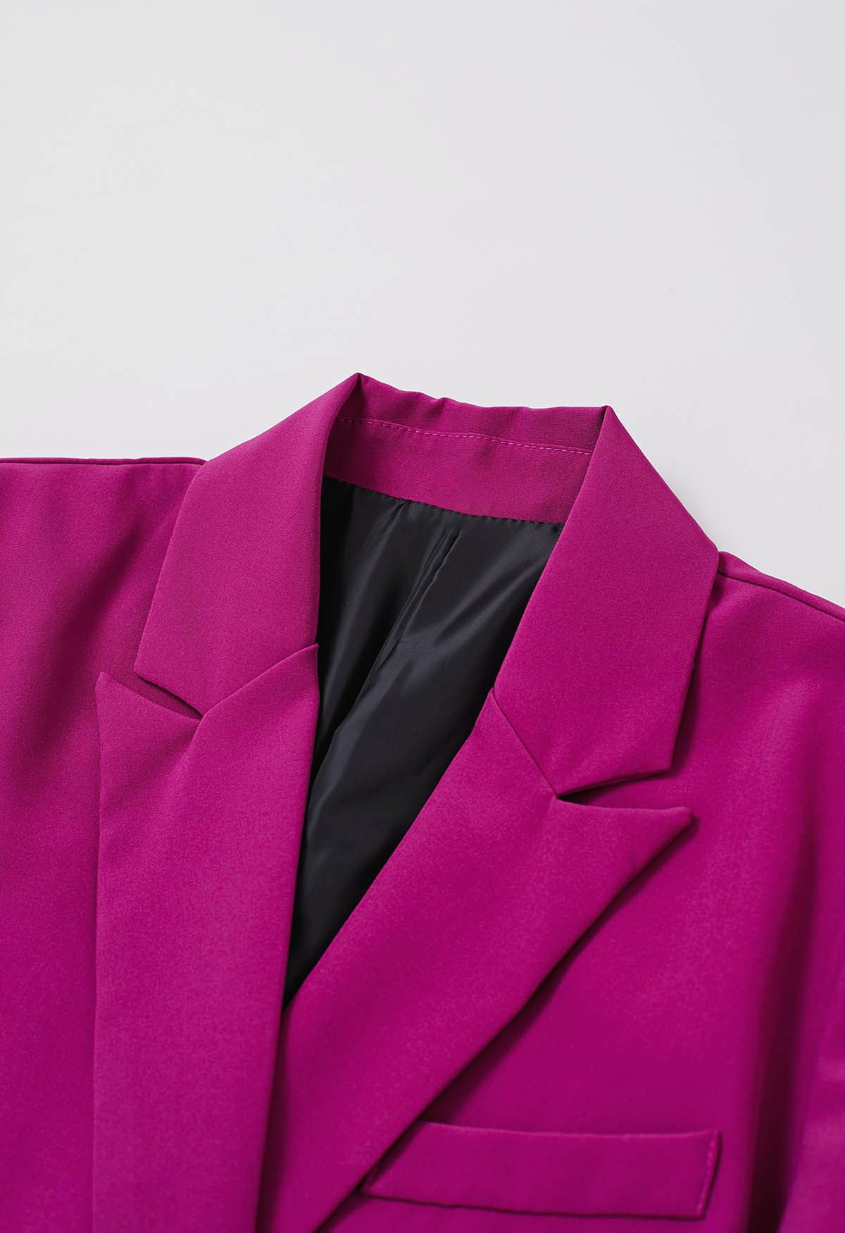 Mesmerizing Magenta Double-Breasted Blazer