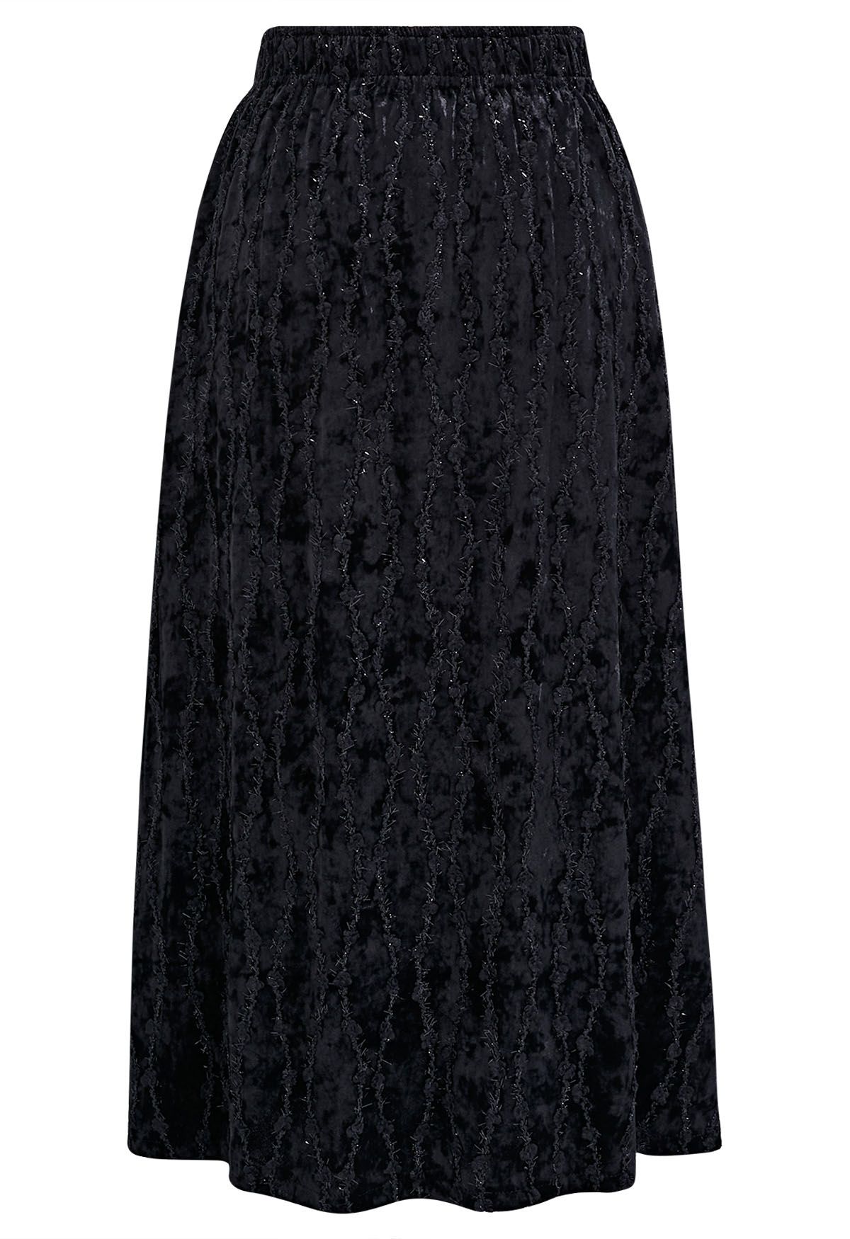 Black velvet 2025 skirt 3d