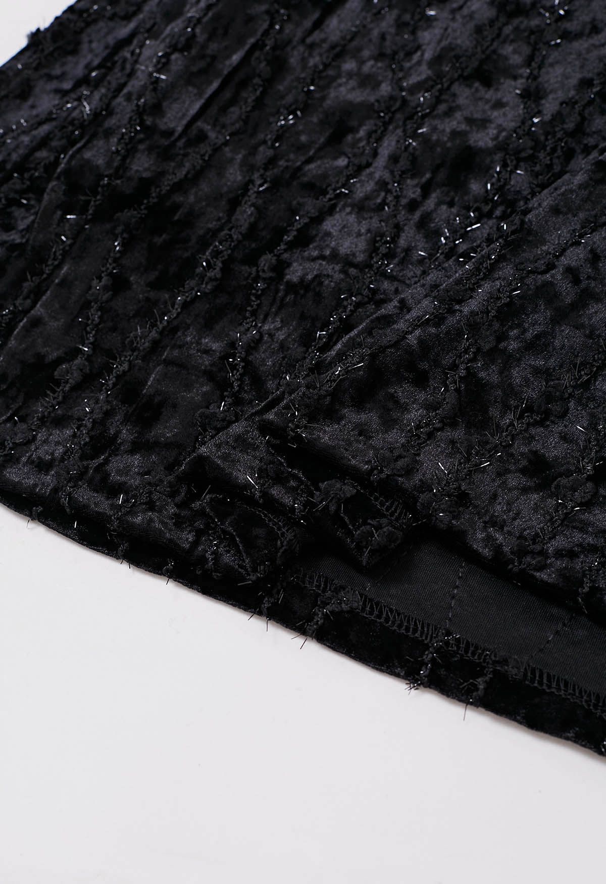 Black velvet clearance skirt 3d