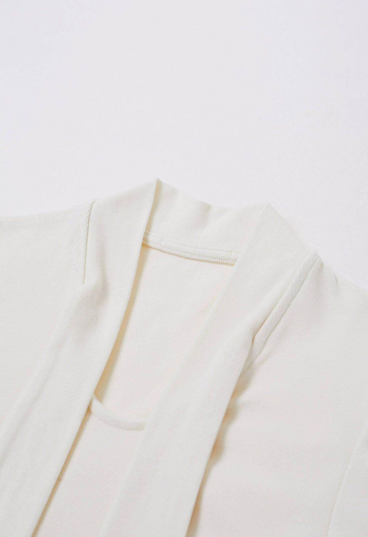 Chic Tie-Neck Soft Top in Ivory