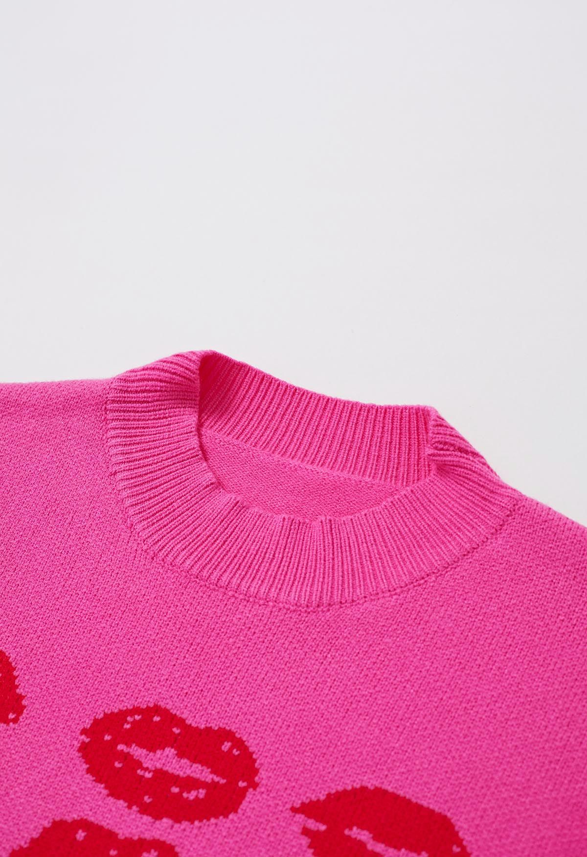 Boston Chill Eyelash Knit Sweater In Hot Pink • Impressions Online