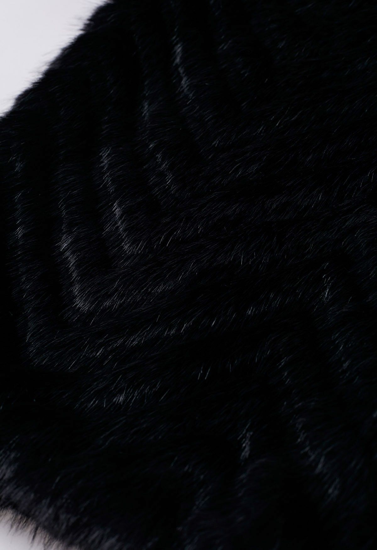 Black Faux Fur Fabric by the Yard