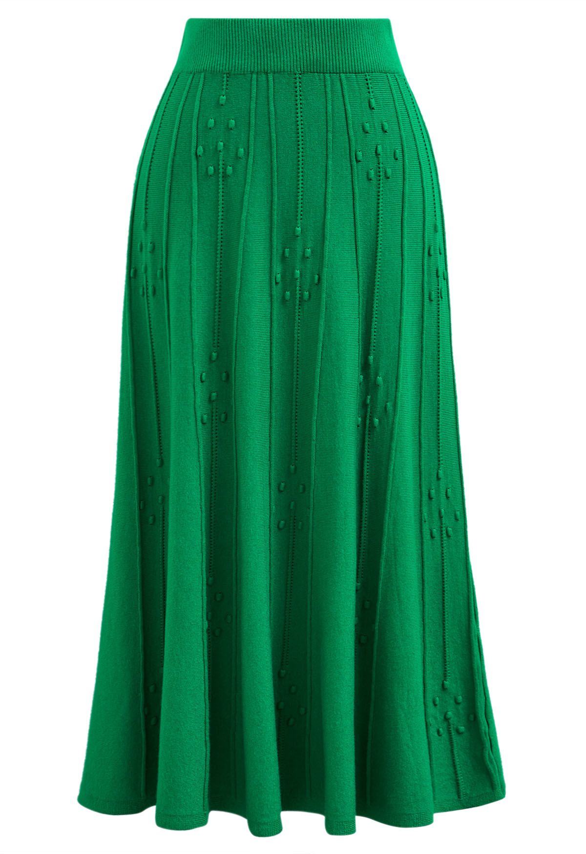 Green midi skirt 80s best sale