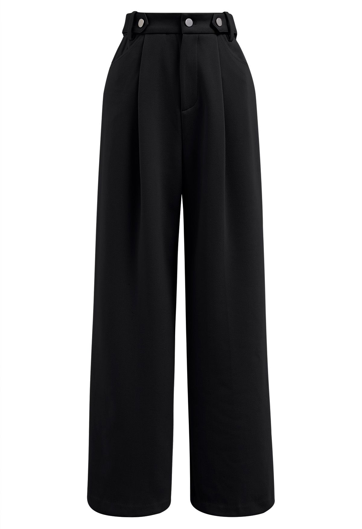 Straight-Leg Soft Touch Pants in Black - Retro, Indie and Unique Fashion