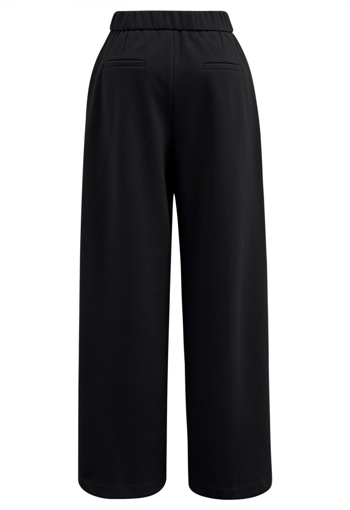 Straight-Leg Soft Touch Pants in Black