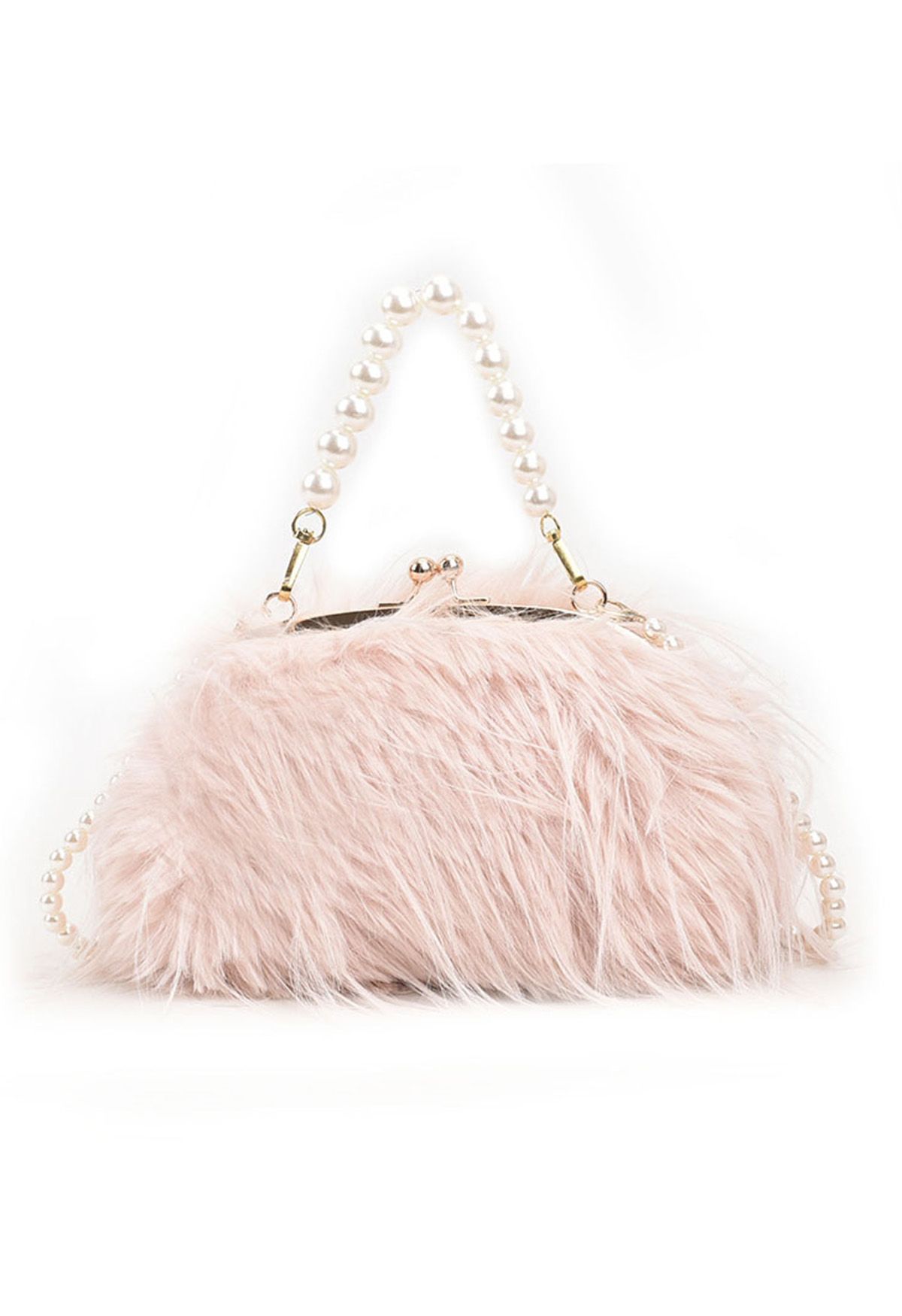 Alluring Pearl Fuzzy Handbag in Light Pink - Retro, Indie and Unique ...
