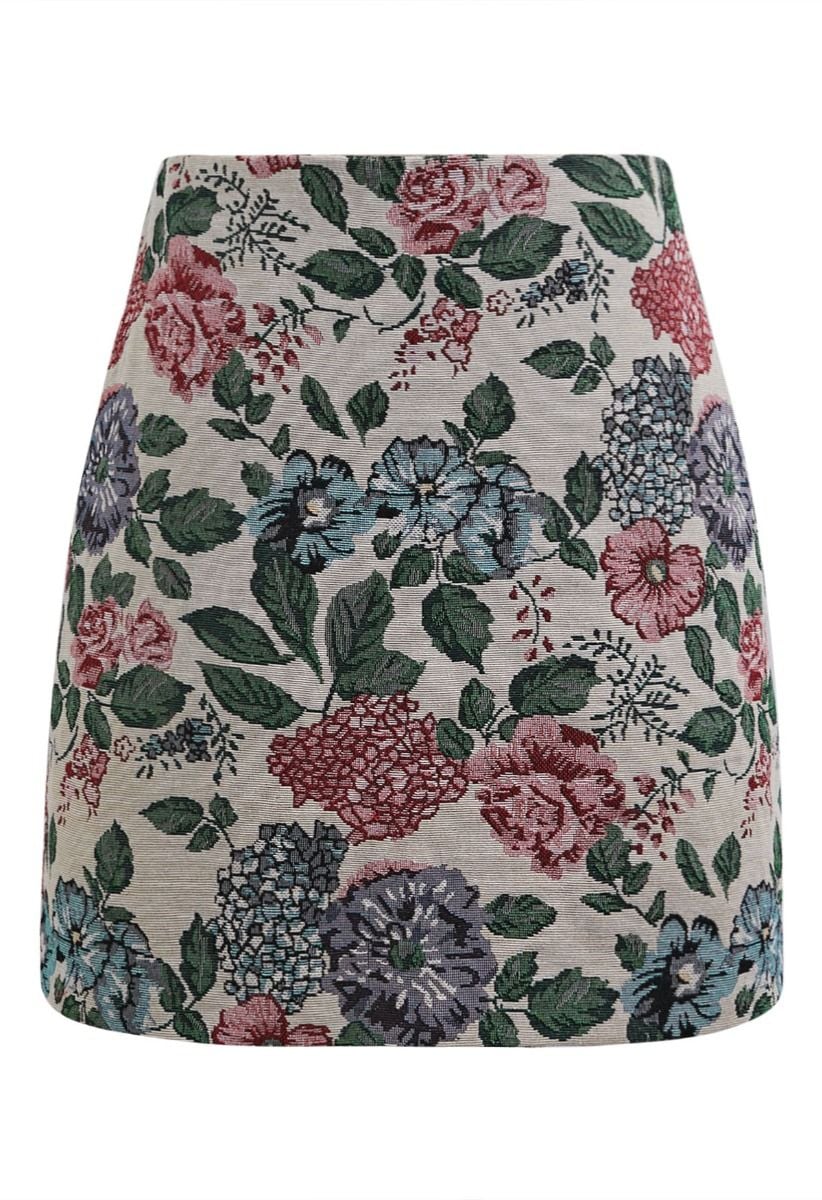 Vintage Bloom Canvas Mini Bud Skirt