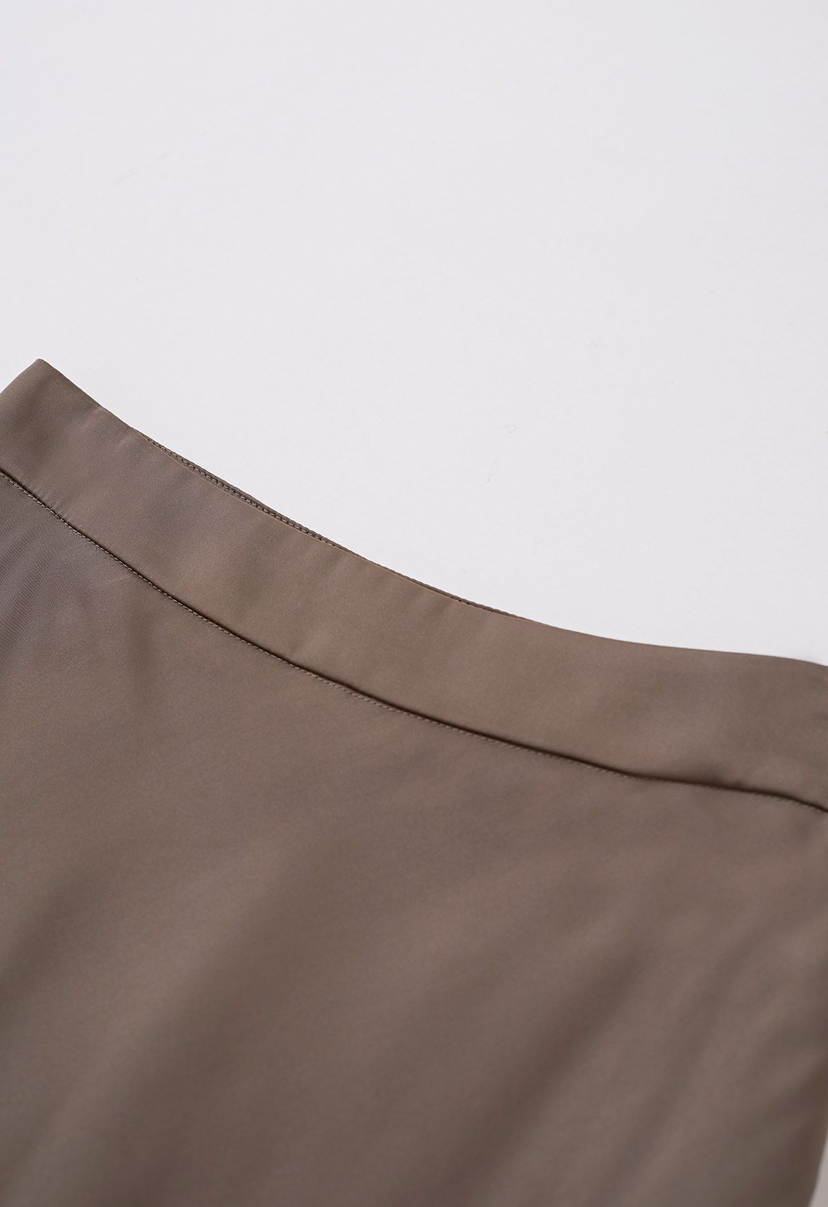 Understated Elegance Satin Maxi Skirt in Brown