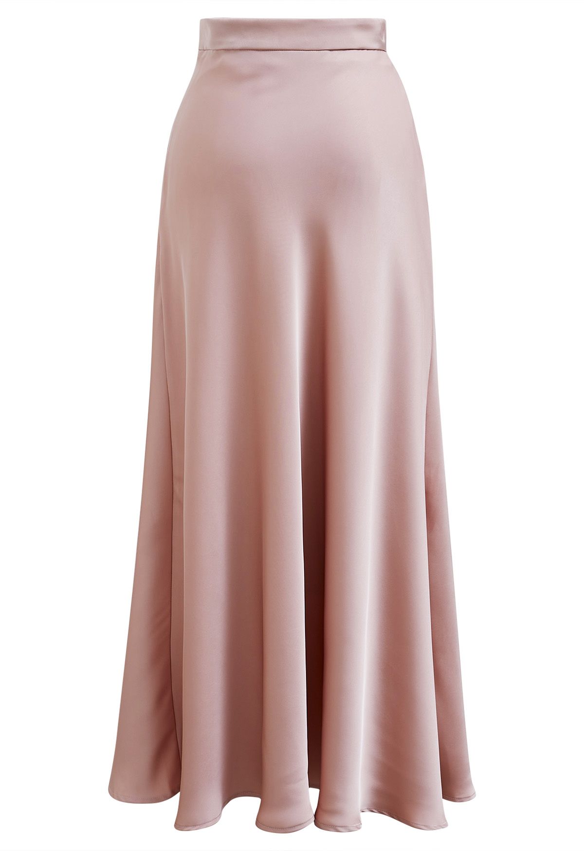 Understated Elegance Satin Maxi Skirt in Pink