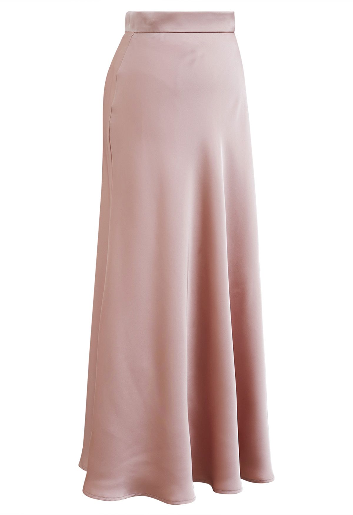 Understated Elegance Satin Maxi Skirt in Pink