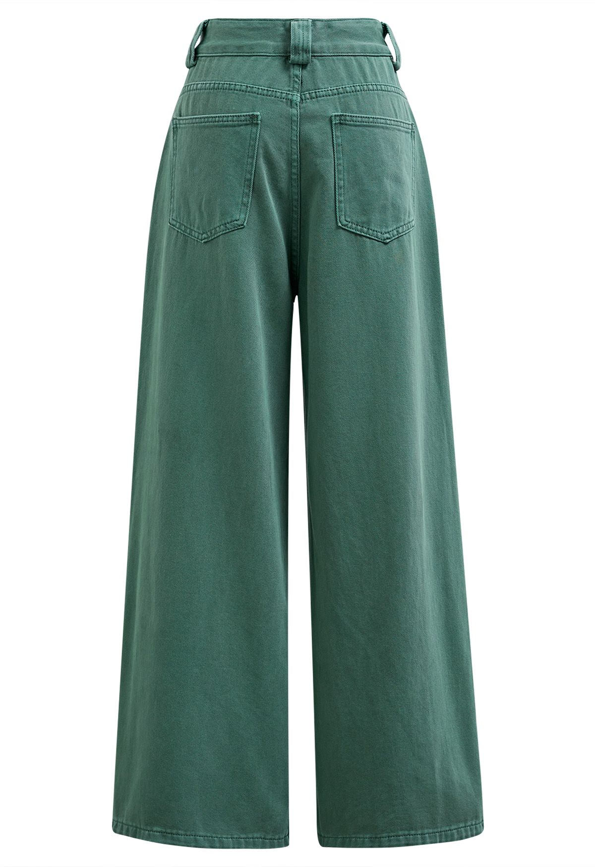 Vintage Charm Straight Leg Jeans in Green - Retro, Indie and Unique Fashion