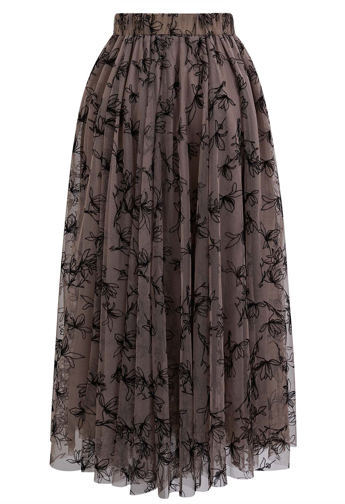 Magnolia Double-Layered Mesh Tulle Skirt