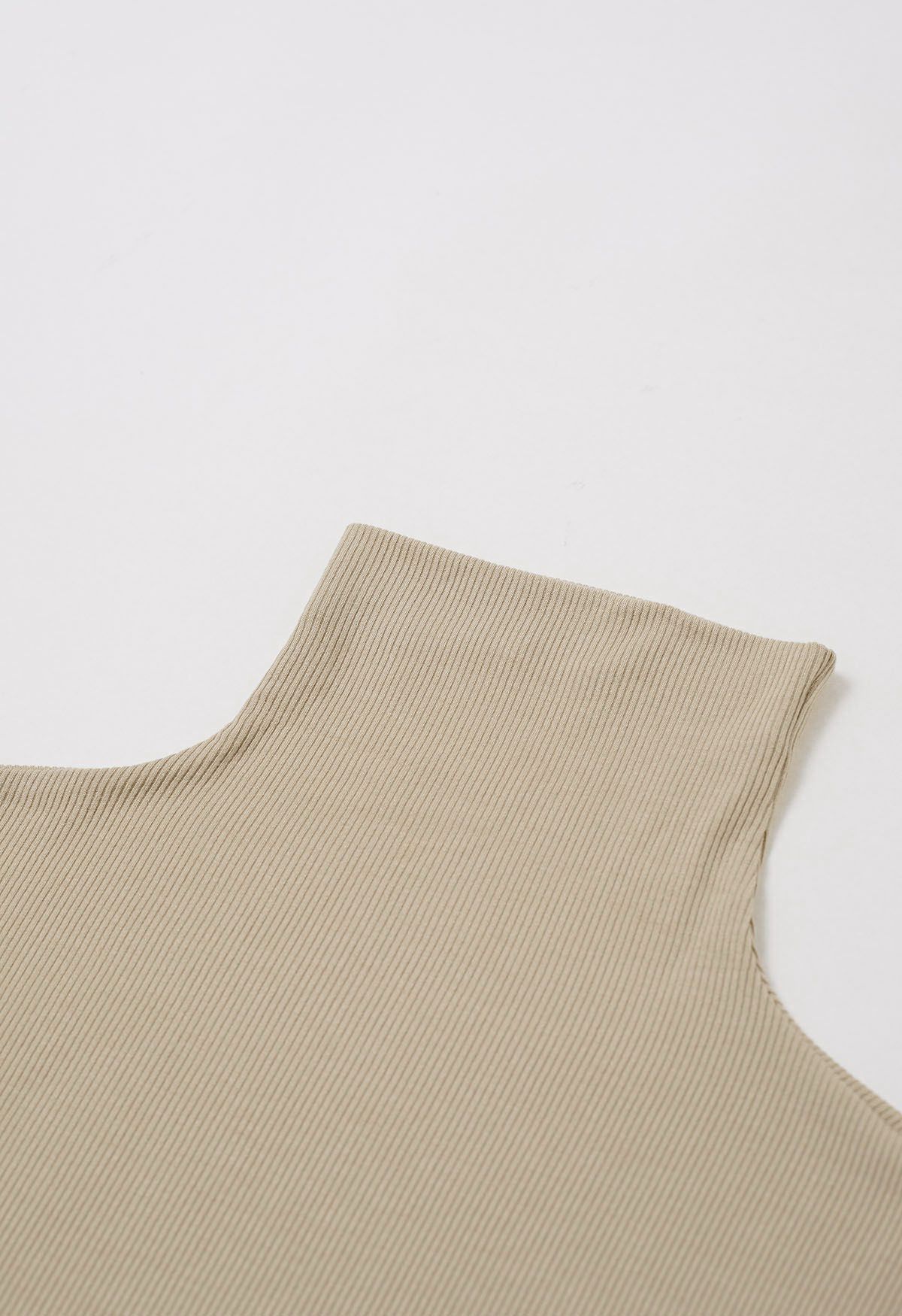 Soft High Neck Top in Apricot