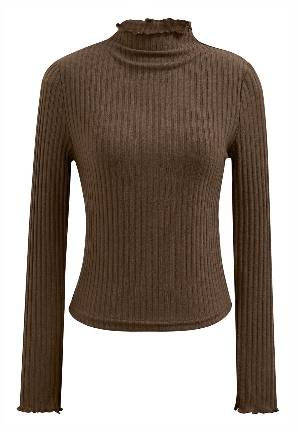 Lettuce Edge Long Sleeve Knit Top