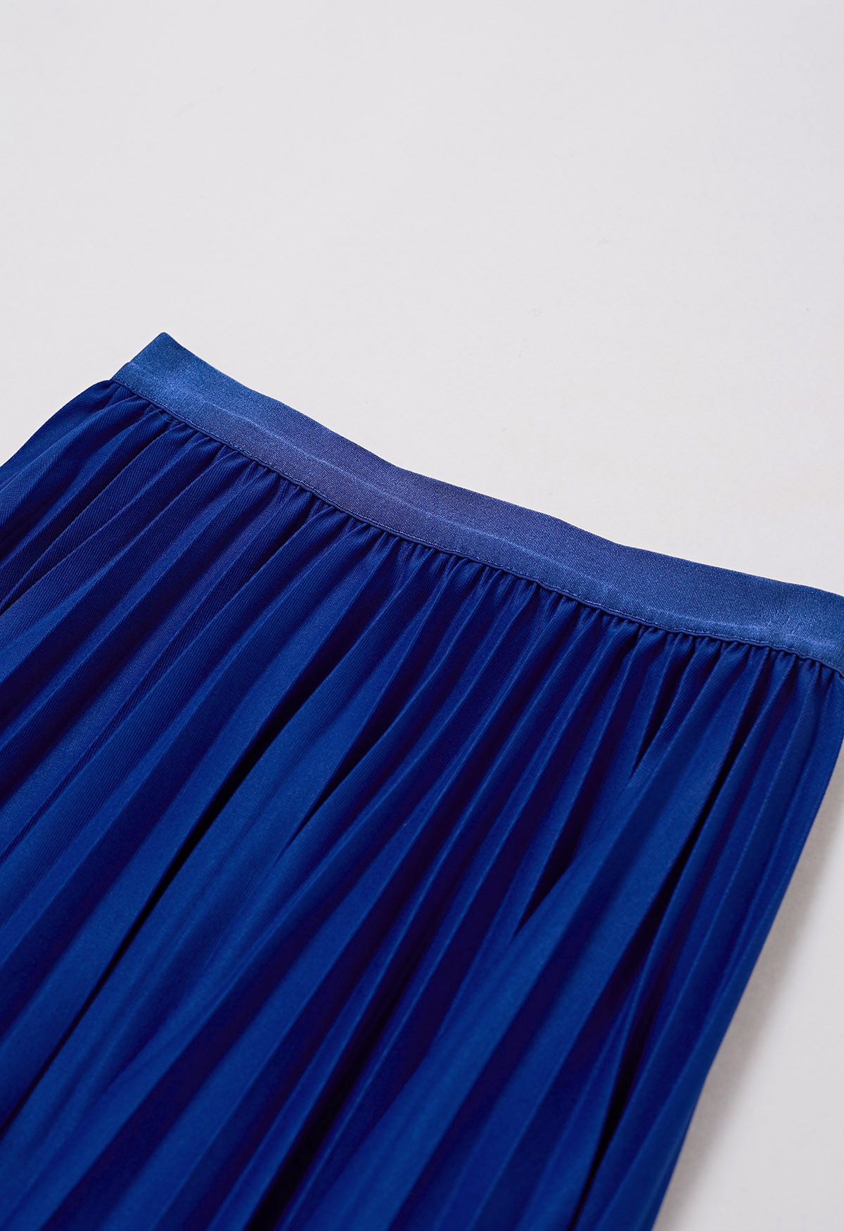 Royal Blue Pleated Midi Skirt