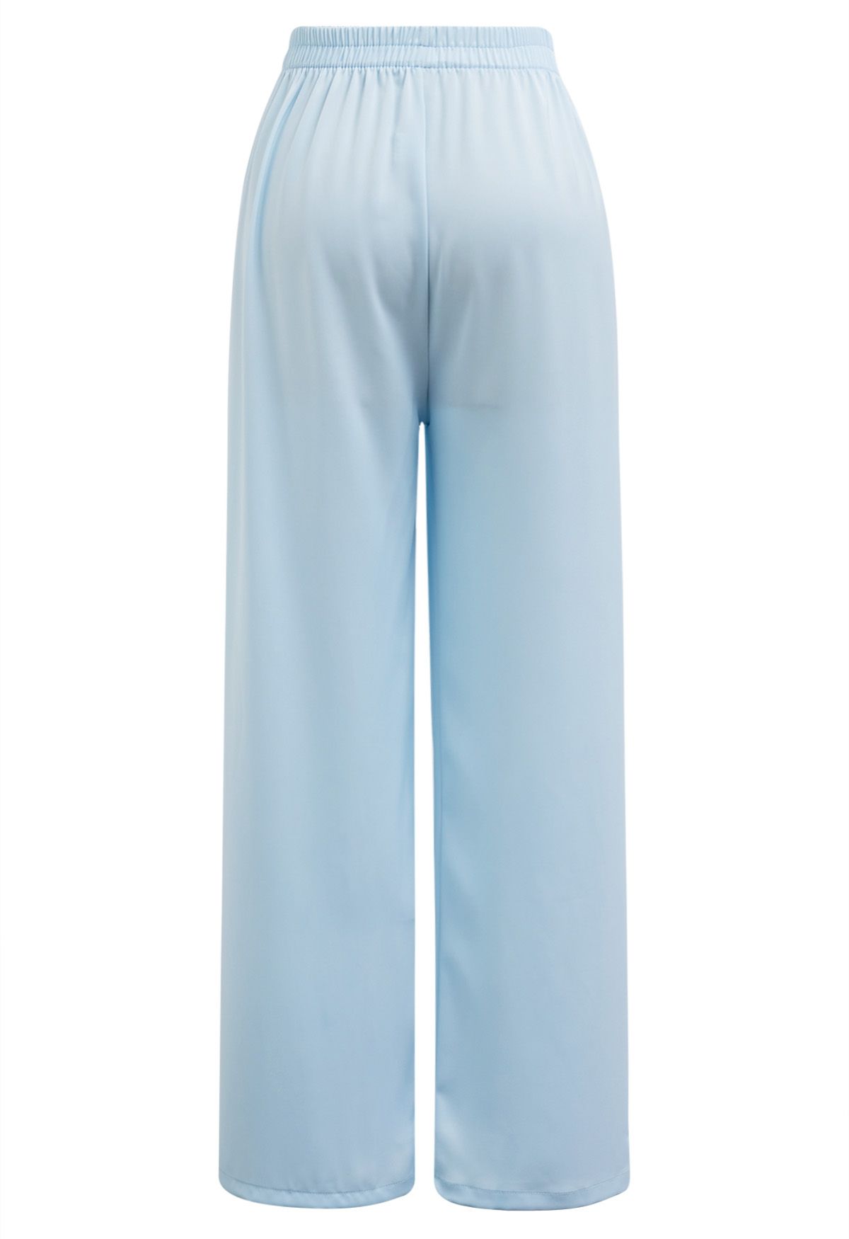 Satin Finish Pull-On Pants in Blue