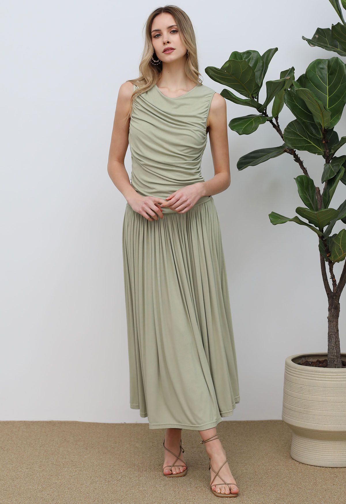 Pea green dress hotsell