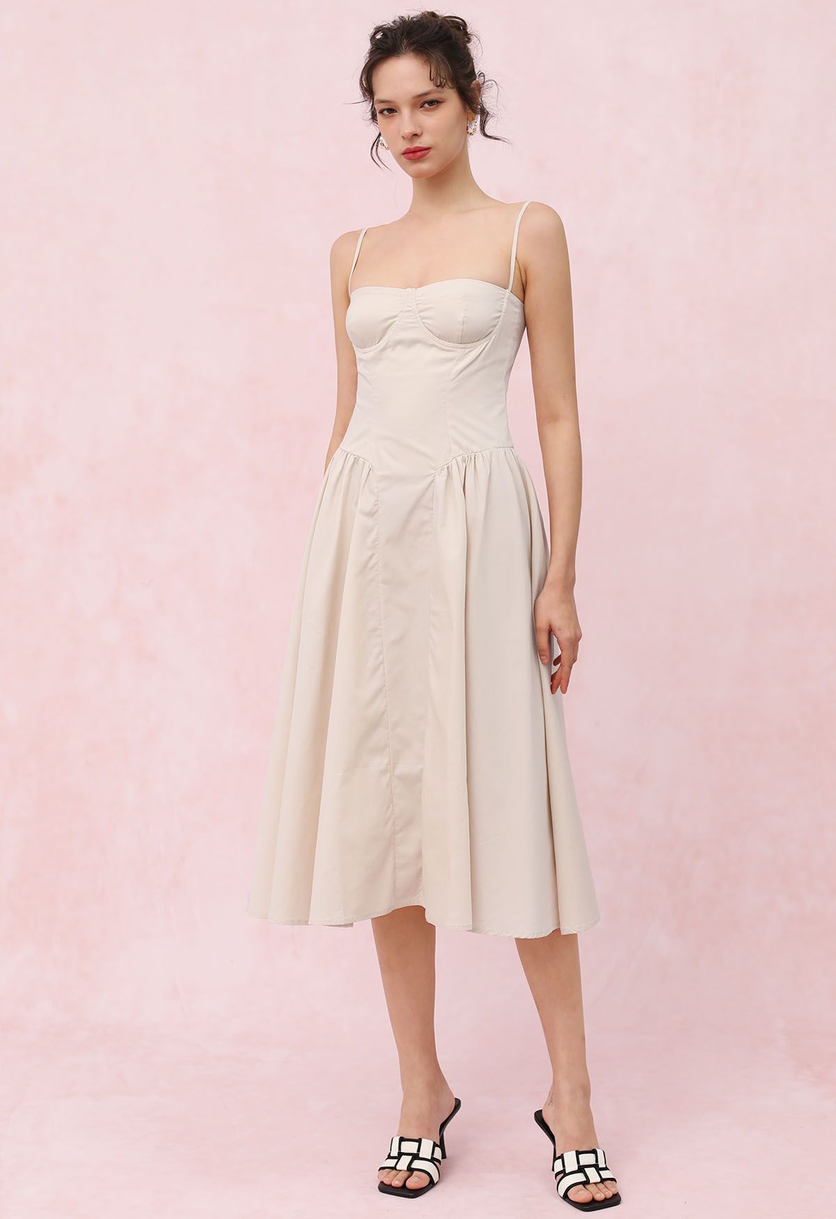 Summer Waltz Bustier Cami Midi Dress