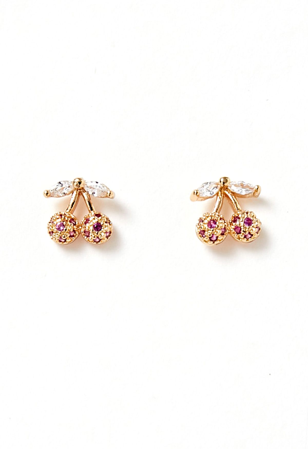 Cherry Shape Zircon Earrings