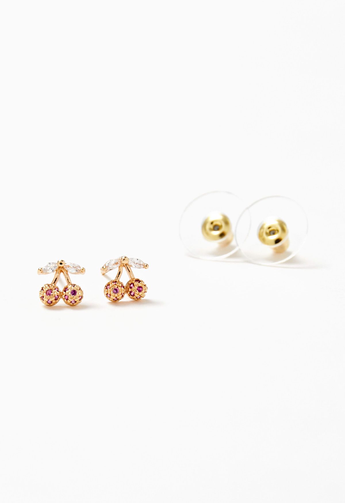 Cherry Shape Zircon Earrings