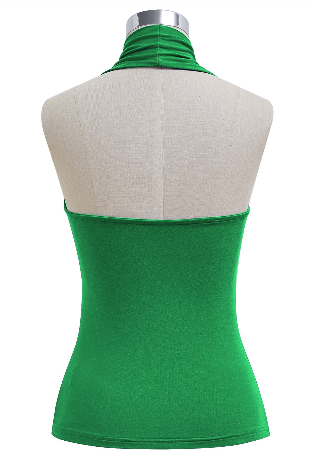 Optimal Halter V-Neck Sleeveless Top in Green