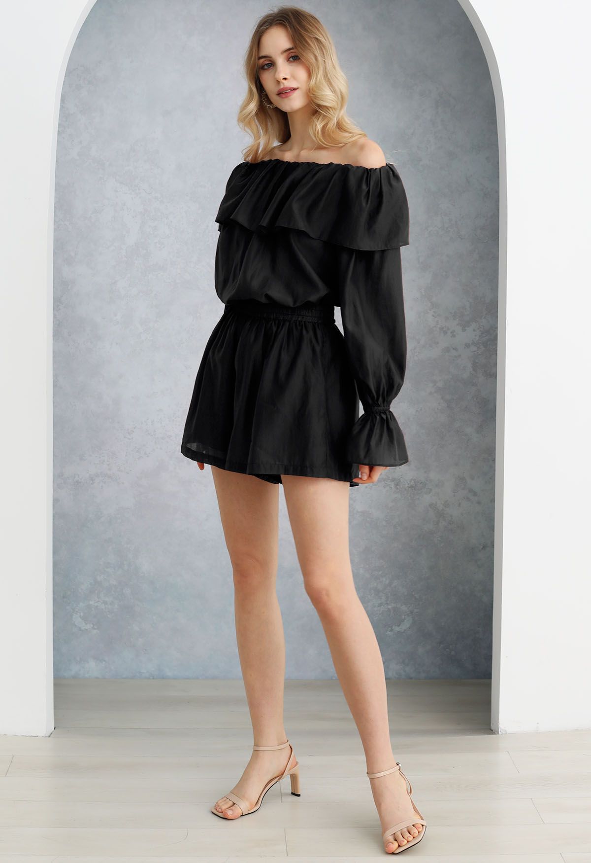 Jumper shorts and off shoulder online