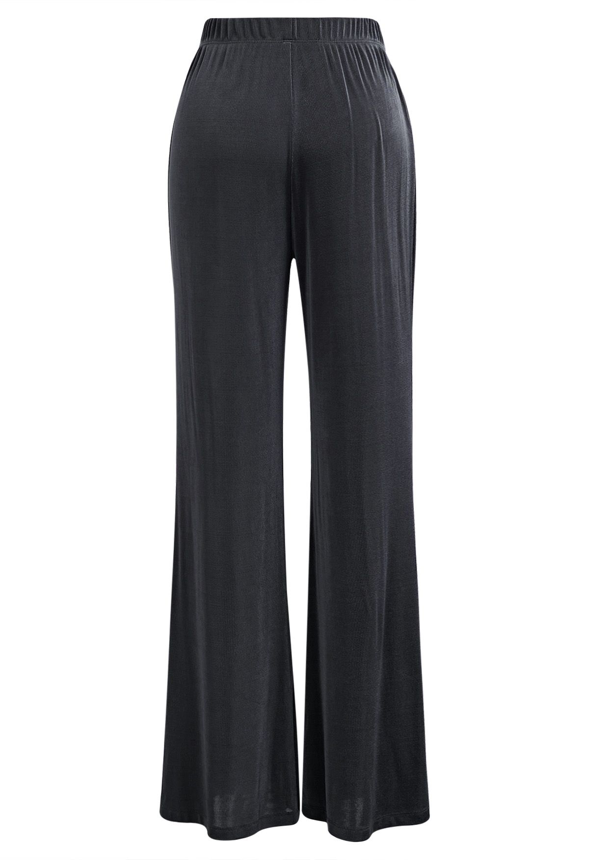 Relaxed Fit Flare Hem Pants in Smoke