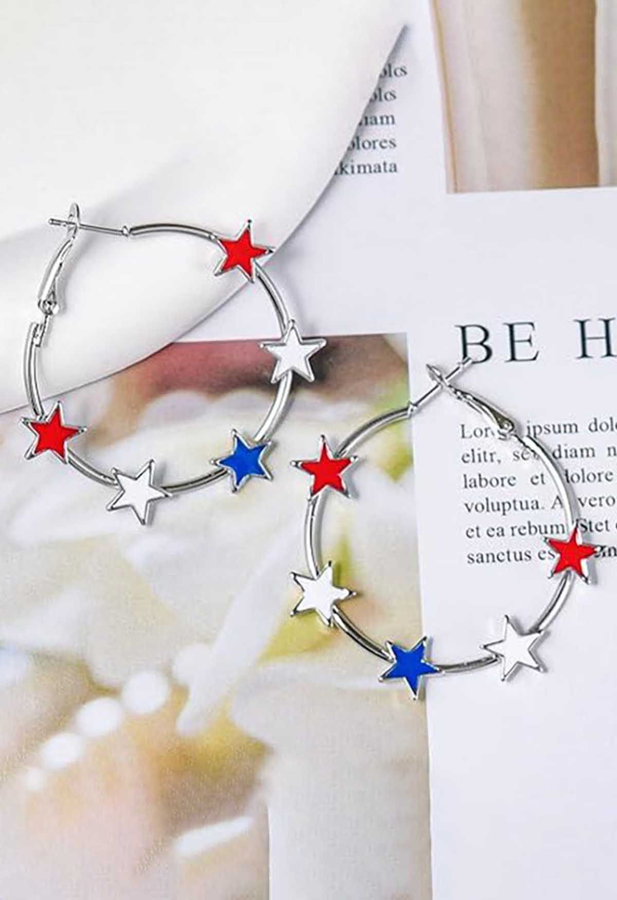 Five Stars Hoop Earrings