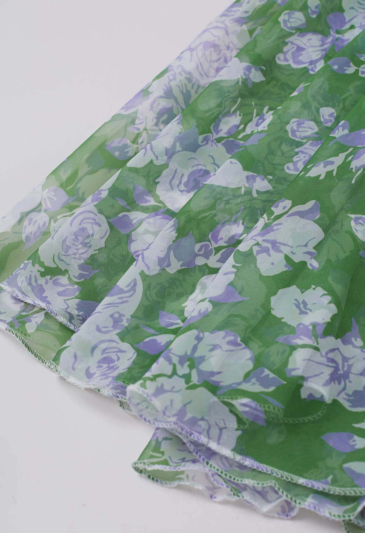 Breezy Blooms Chiffon Maxi Skirt