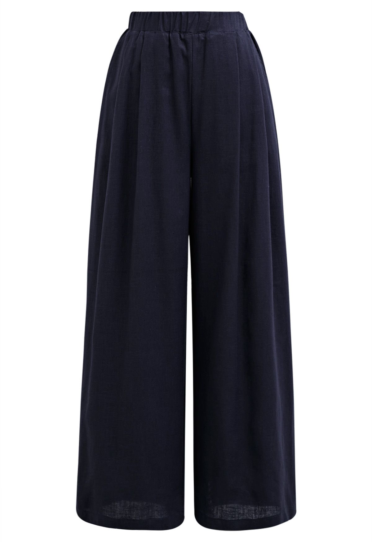 Navy blue wide leg linen pants hotsell