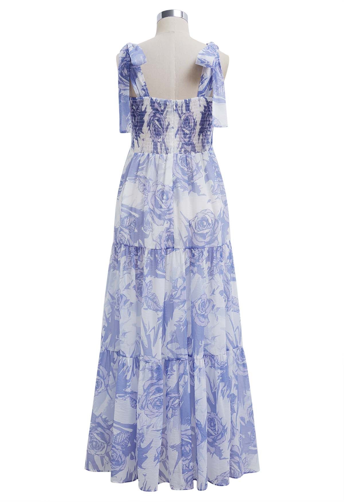 Bardot blue rose dress hotsell