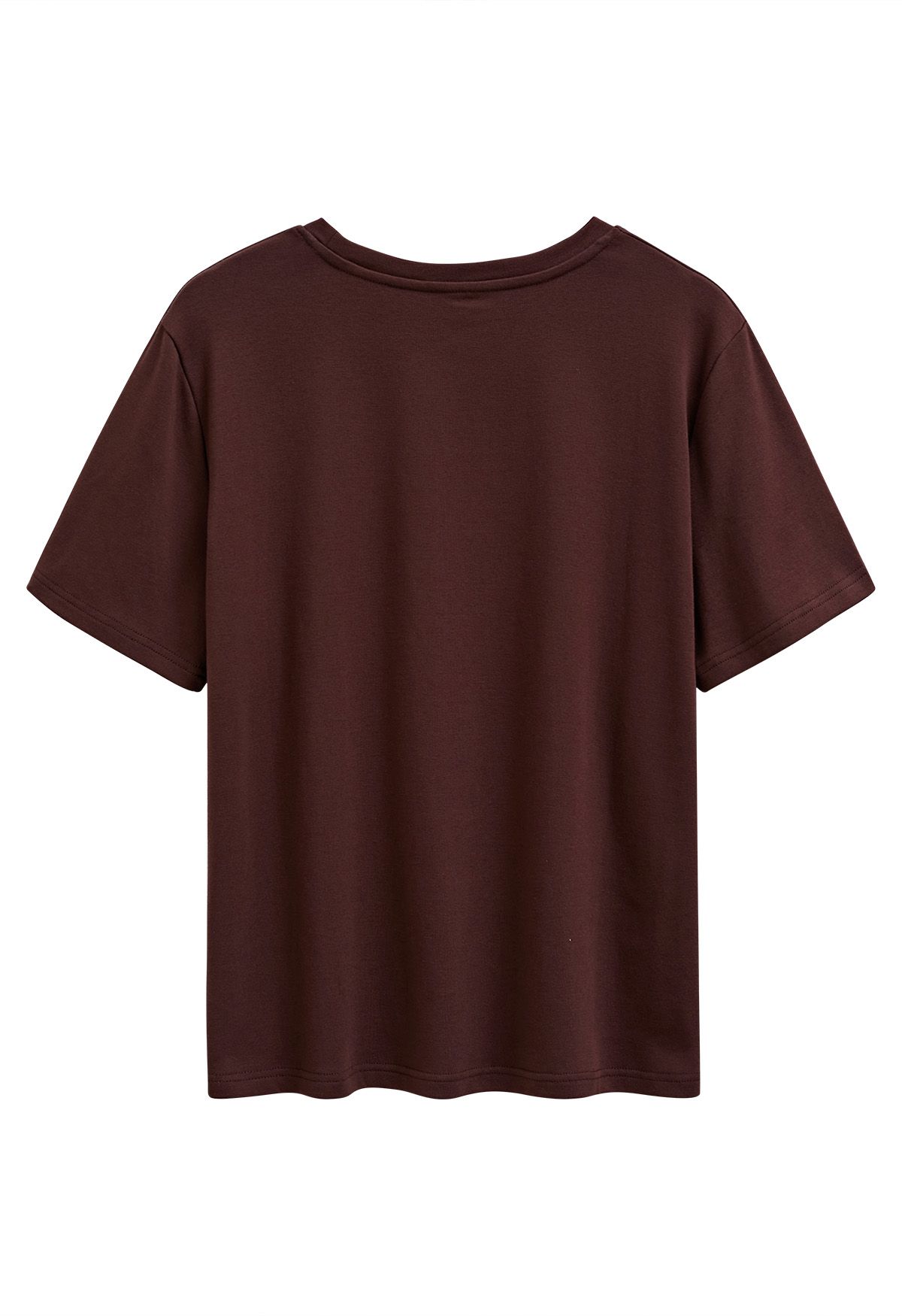 Do What You Love Crew Neck T-Shirt in Brown