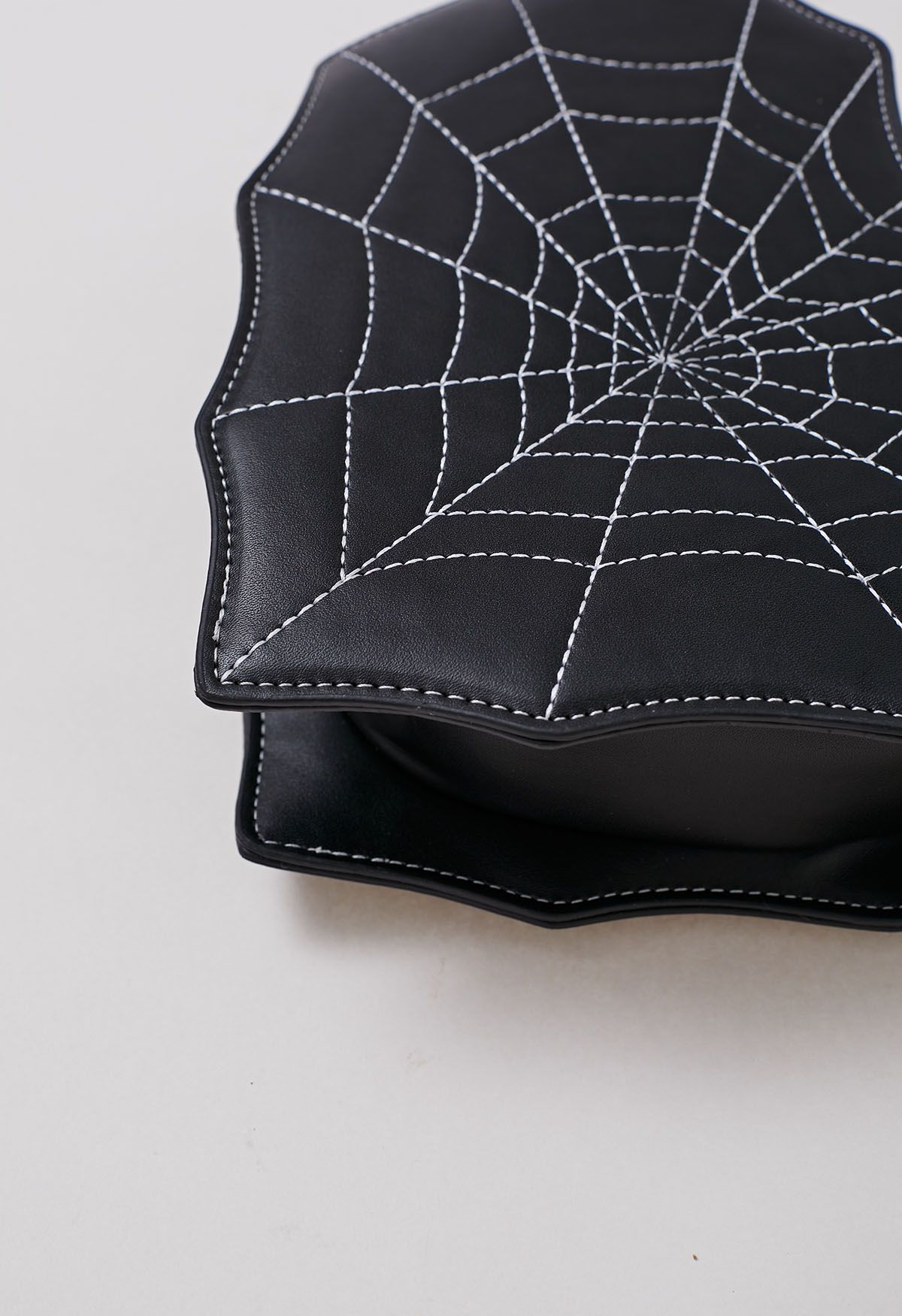 Spider Web Print Heart Backpack in Black