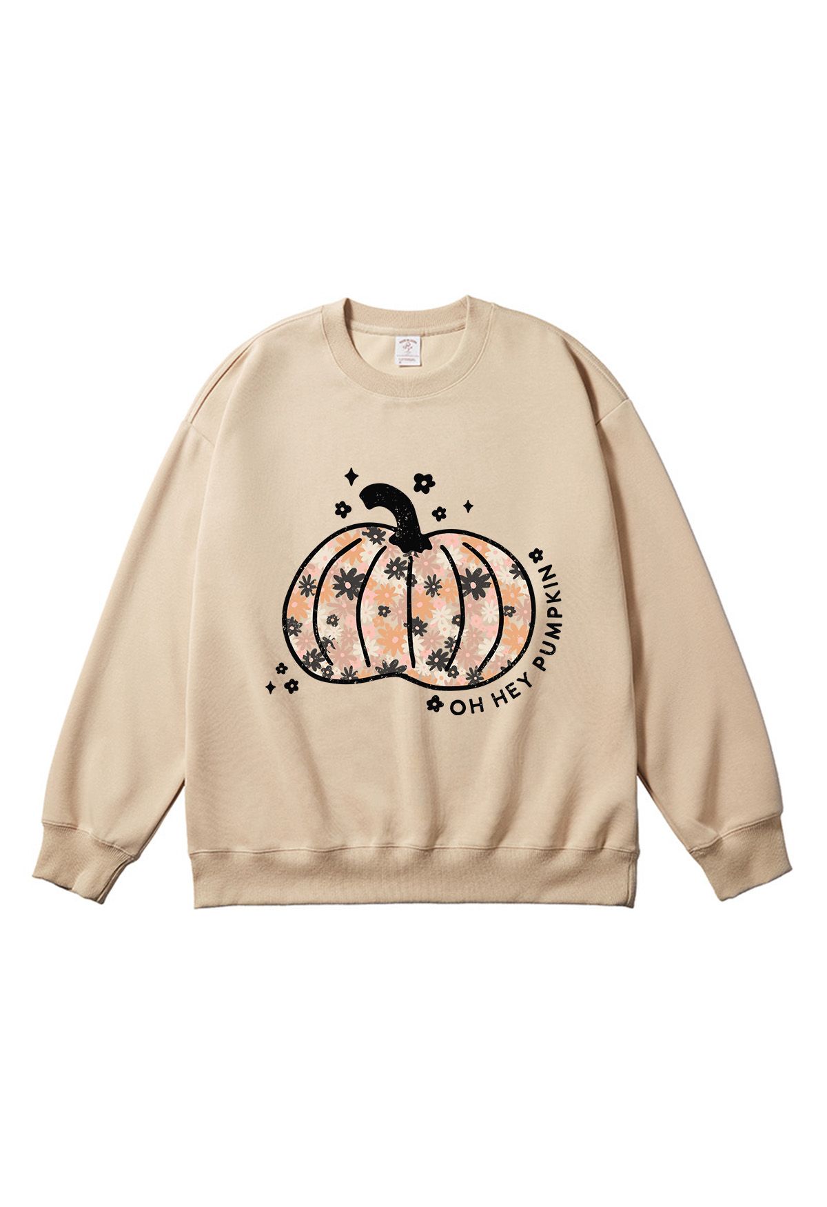 Floret Pumpkin Pattern Sweatshirt