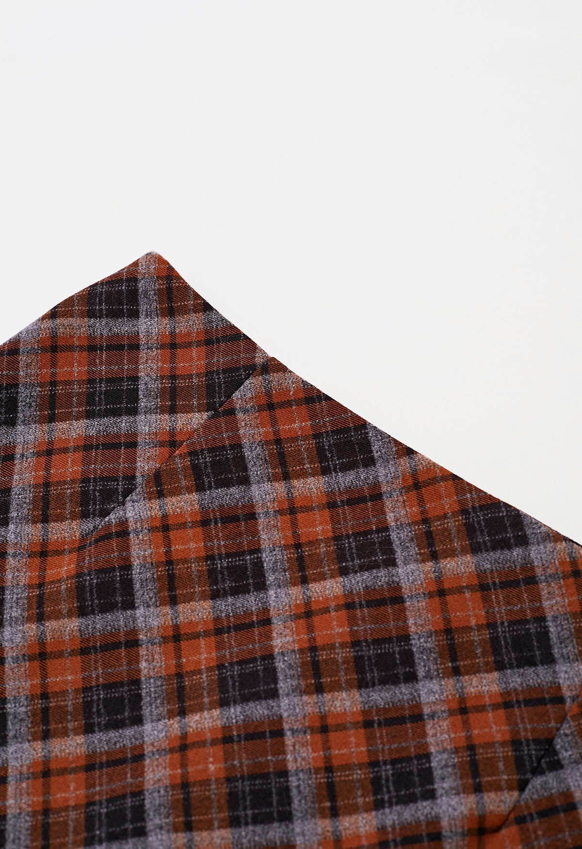 Falling for Plaid Mini Bud Skirt in Pumpkin