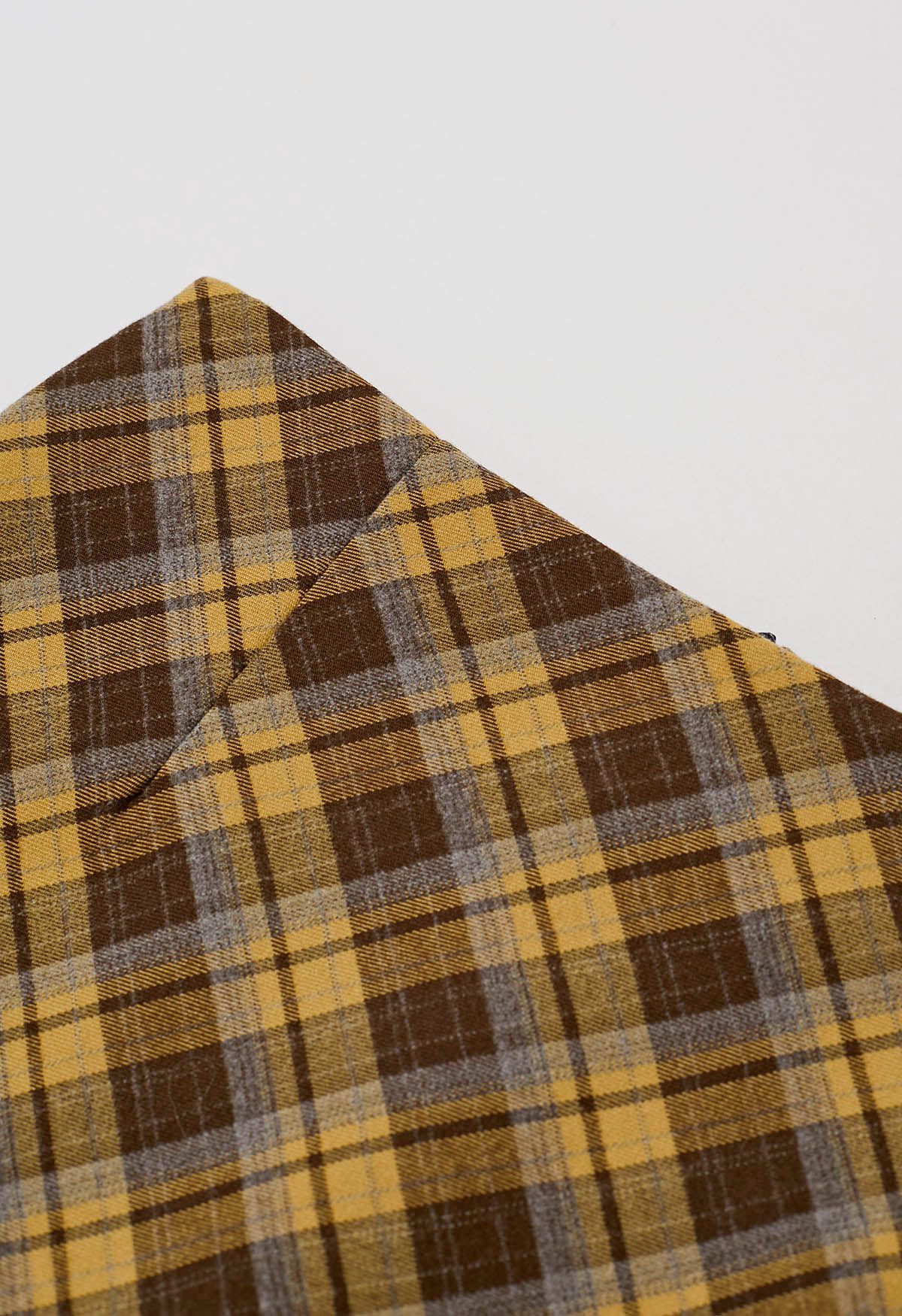 Falling for Plaid Mini Bud Skirt in Mustard