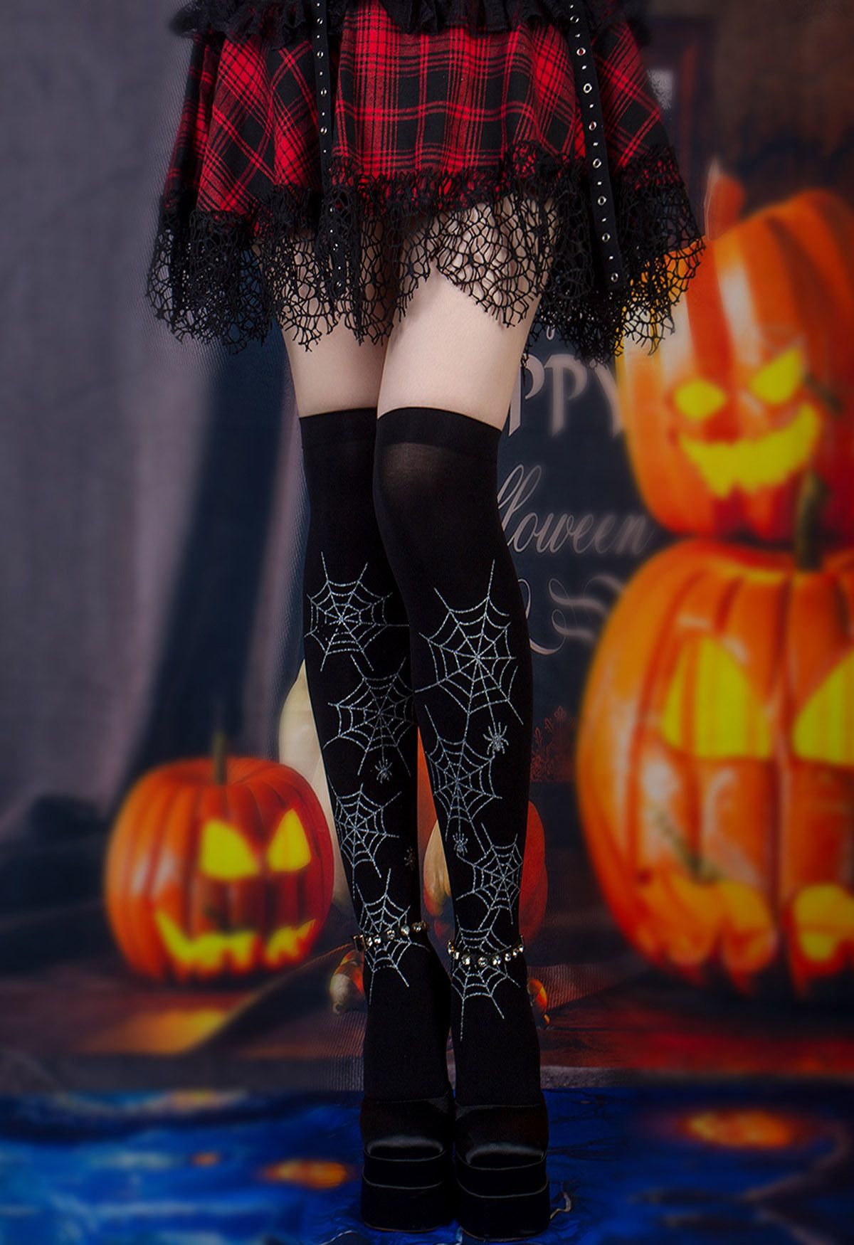 Spider Web Pattern Stockings