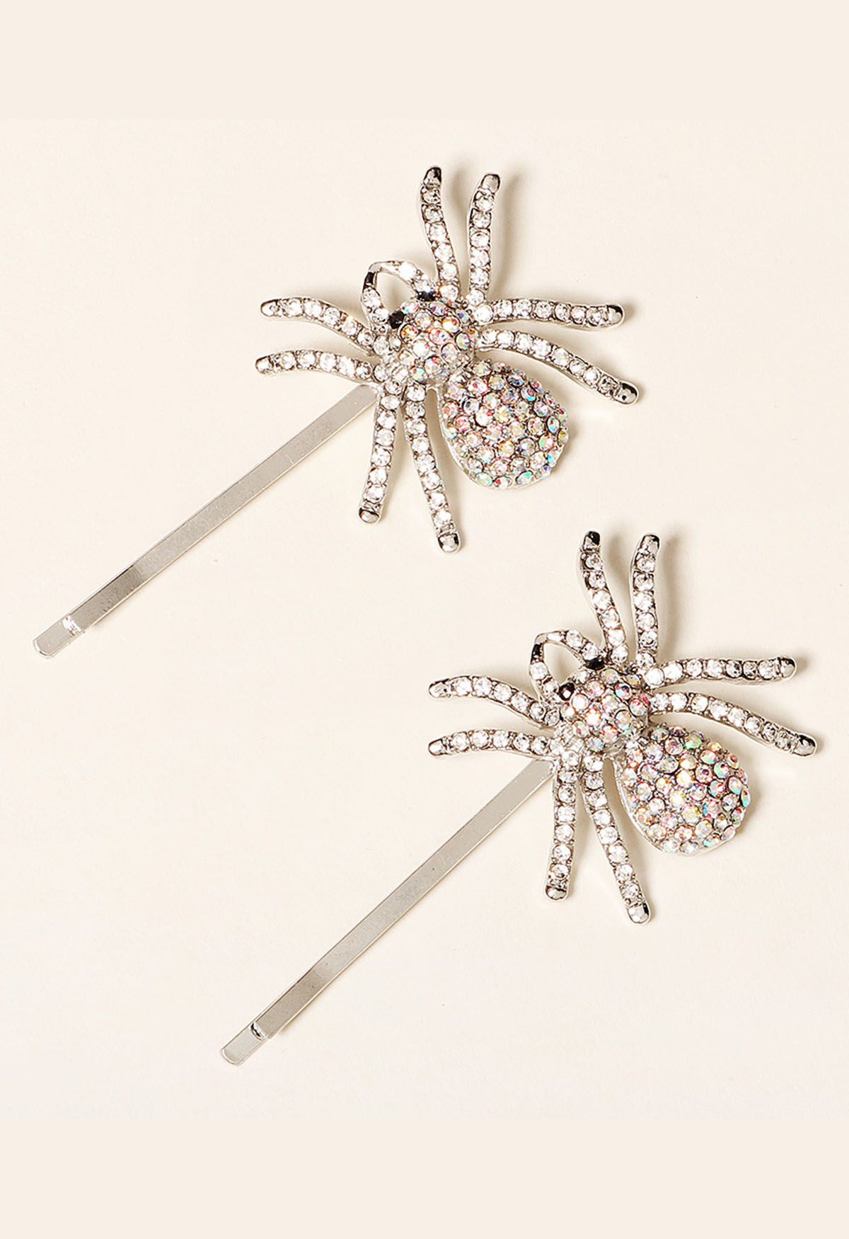 Sparkling Rhinestone Spider Hairpins