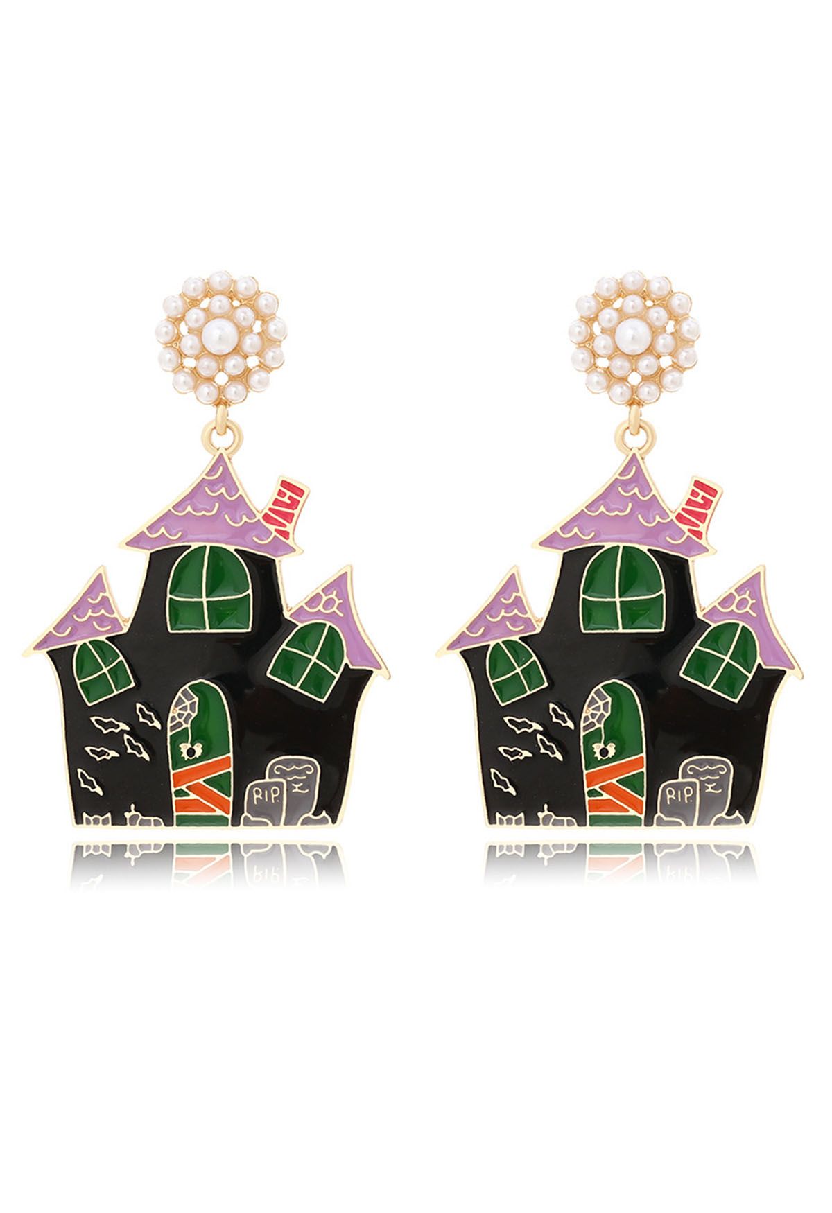 Haunted House Pearl Earrings