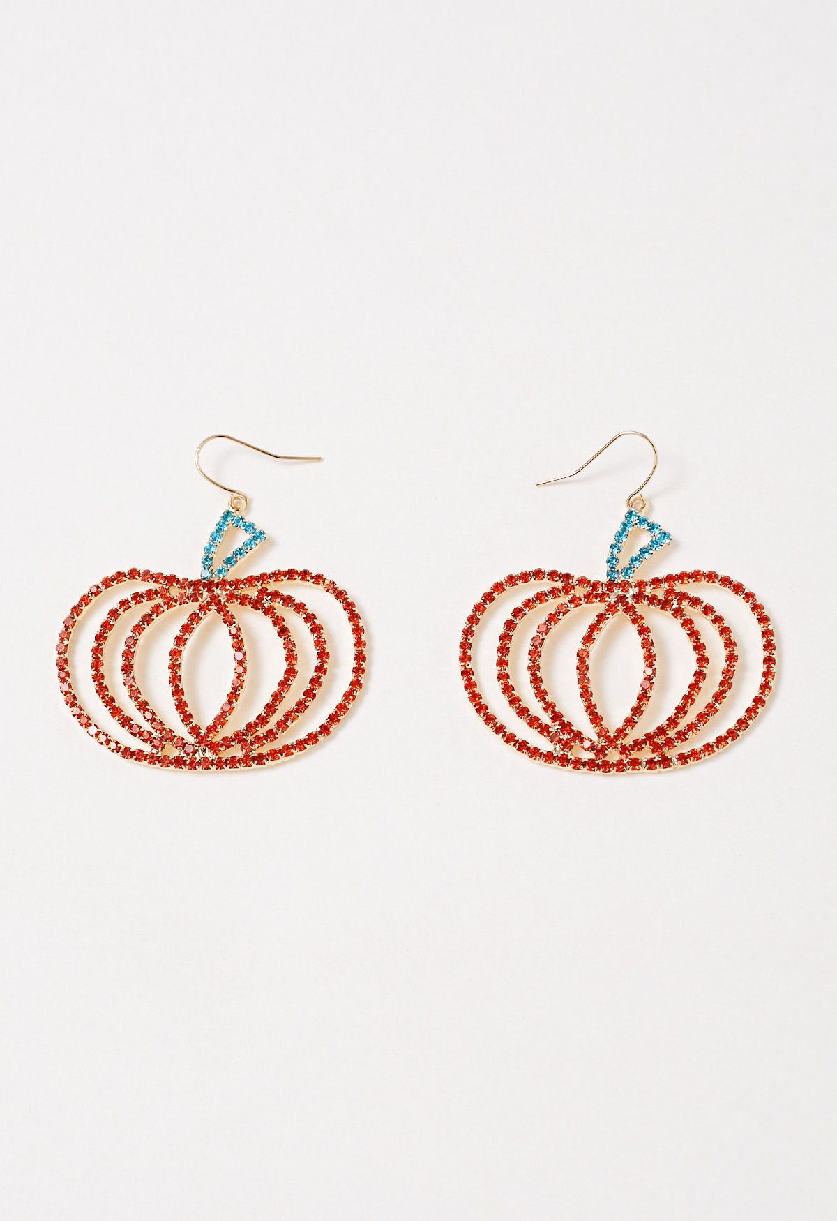 Sparkle Pumpkin Rhinestone Earrings