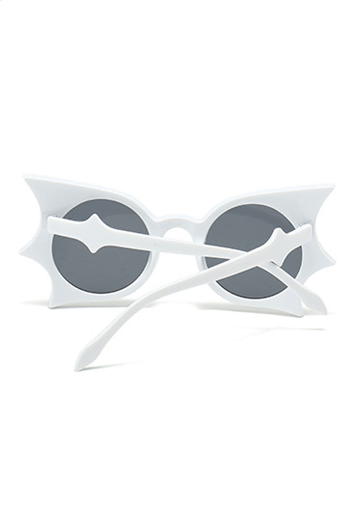 Midnight Bat Wing Sunglasses in White